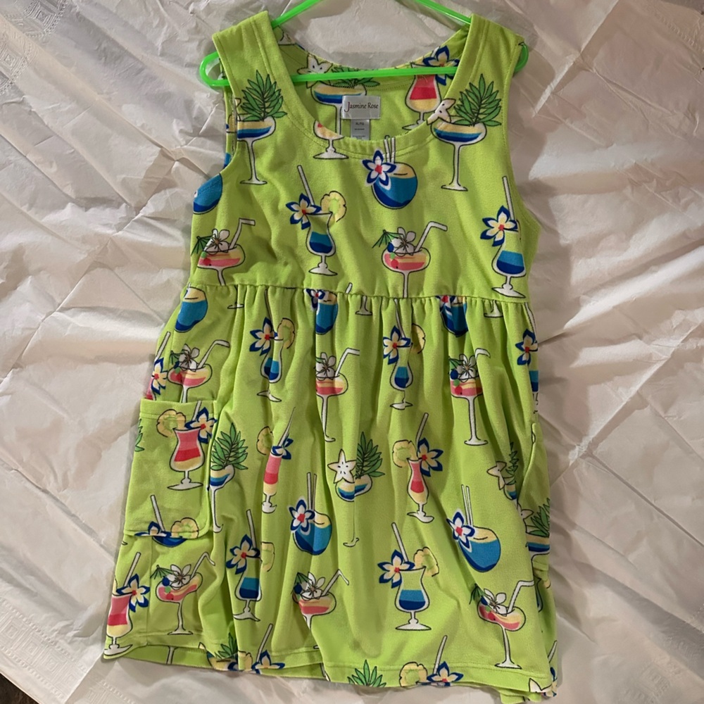 Women’s Jasmine Rose Lime Tropical Cocktail Swim Coverup